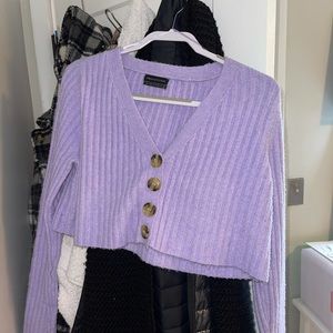 Purple cropped sweater